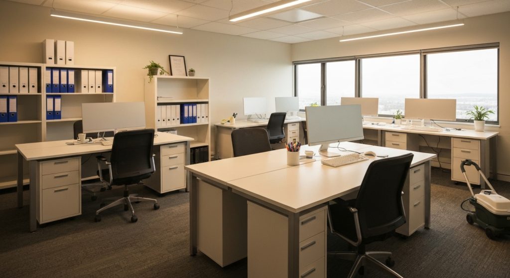 השקט שאחרי הסערה: איך ניקיון ערב משדרג את יום העבודה שלמחרת